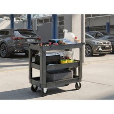 3 layers rolling utility cart with Wheels,Supports 600 lbs,Heavy-Duty Capacity f