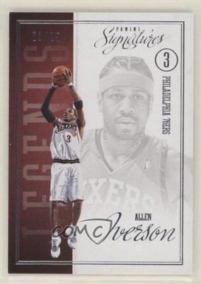 2012-13 Panini Signatures Legends /25 Allen Iverson #11 HOF y8a
