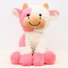Cute Cow Plush Stuffed Animal Toy for Kids – 8 Inch Pink Doll