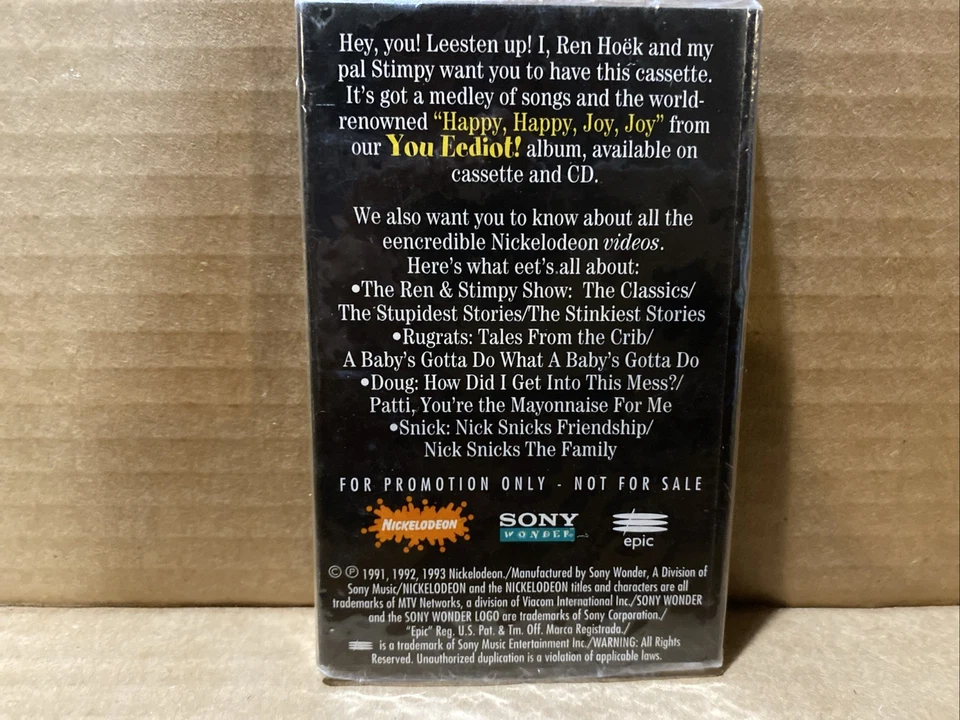 REN & STIMPY: LITTLE EEDIOT SAMPLER PROMO CASSETTE LAT 5471! NEW & SEALED! - Image 2 of 4