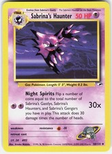 sabrina's haunter pokemon card Gengar (14/132) [Gym Heroes Unlimited] Captured in a crystal Sabrina's Haunter [1st Edition] #58