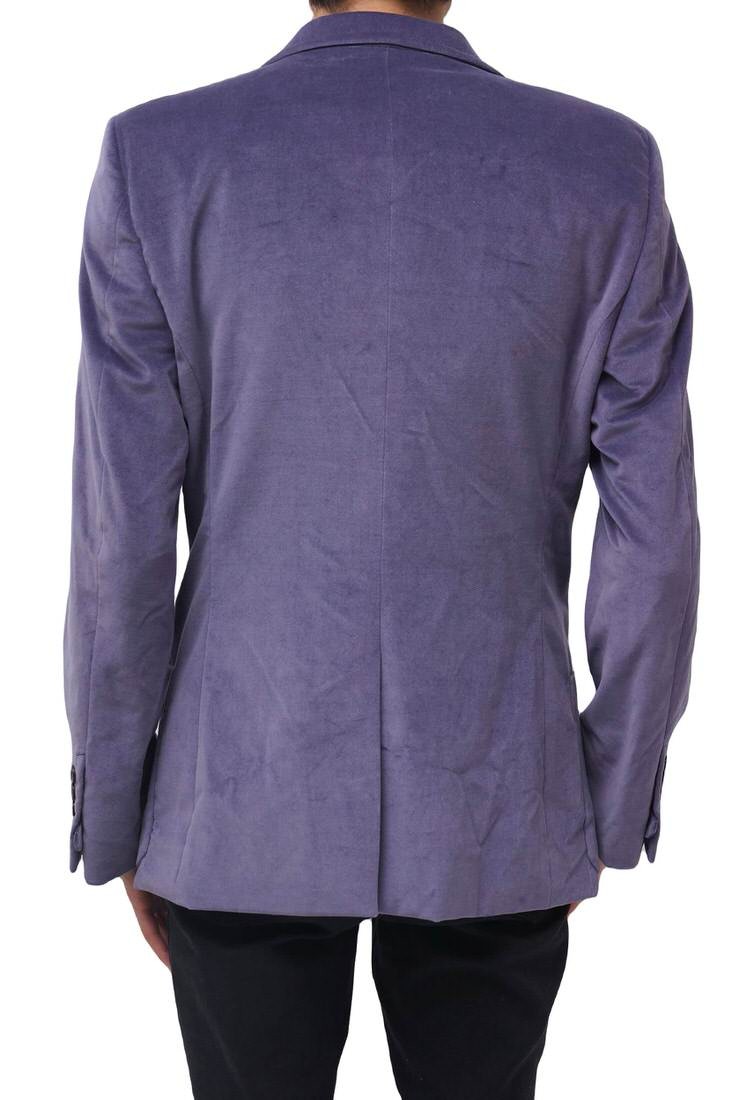 Giacca sartoriale Yves Saint Laurent Tom Ford cotone logo YSL velluto taglia 46 viola