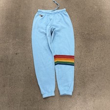 Aviator Nation Women  s Rainbow Stitch Sweatpants Size XS