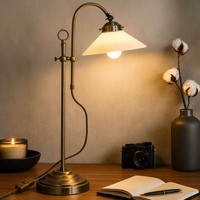Schreibtischlampe Tischlampe Led Wohnzimmerlampe HöHenverstellbar Altmessing