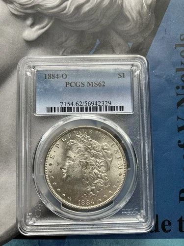 1884 O Morgan Silver Dollar PCGS MS62