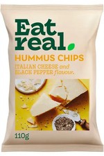 Hummus Chips Italian Cheese & Black Pepper 110g (Eat Real)