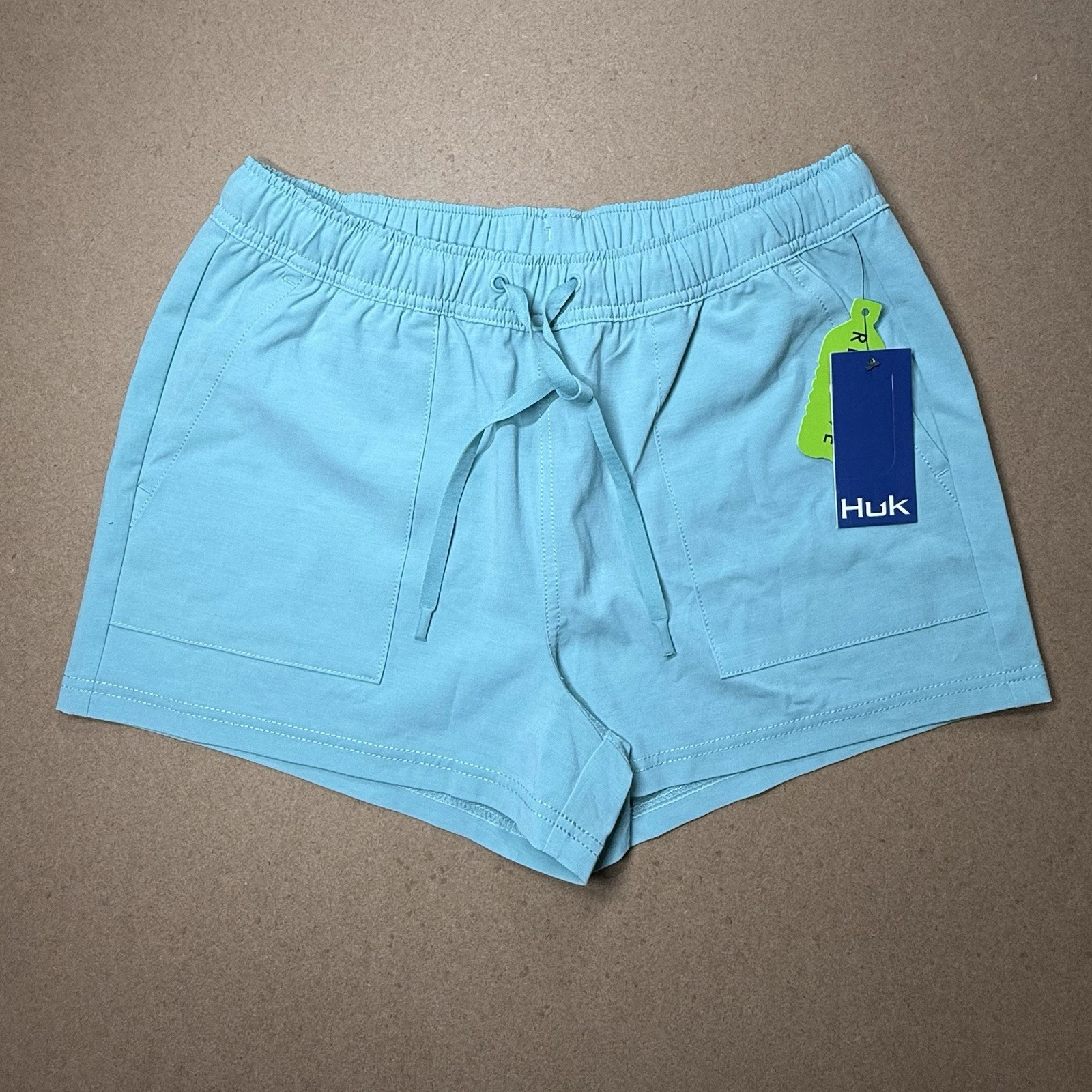Huk Waypoint Shorts Small Aqua Blue Fishing Swim Hybrid NWT Free Shipping