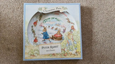 Vintage Wedgwood 1999 Beatrix Potter Peter Rabbit Christmas Collectors Plate