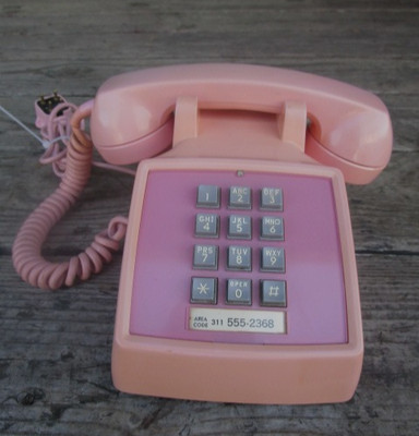 1971 Two Tone PINK  Western Electric 2500  Touch Tone  Desk Phone