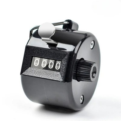 Hand Tally Counter, Handheld 4 Digit Lap Counter, Manual Mechanical Clicker HO