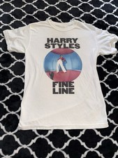 Harry Styles T-Shirt Adult Size Small White Fine Line Concert Tour Graphic Tee