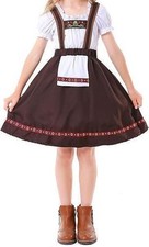 Girls German Dirndl Oktoberfest Costume Bavarian Dress Med