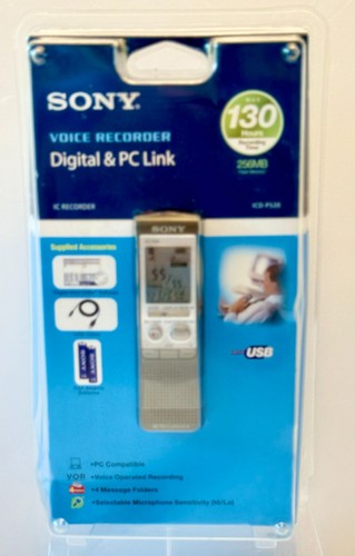 Sony ICD-P520 Digital Voice Recorder 256 MB Built-in Flash Memory~USB~ BRAND NEW - Picture 10 of 19