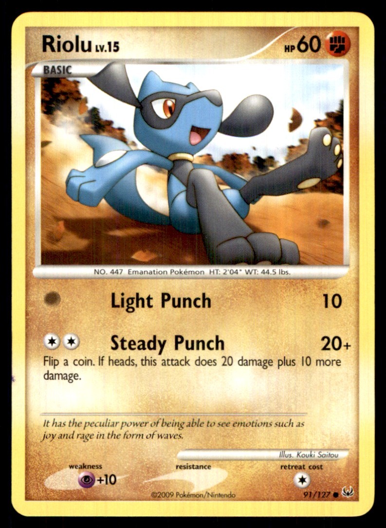 2009 Platinum Riolu Common #91/127