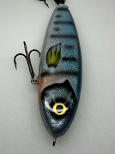 Harvey Extreme Glitter Custom Wood Glide Musky Lure - Signed - Flashy!