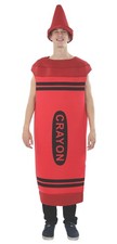 Red Crayon Adult Costume One Size