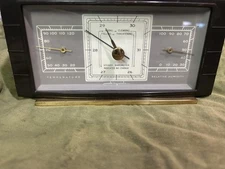 Vintage  AirGuide Bakelite Barometer AND Vintage GE Bakelite Alarm Clock