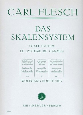 Scale System for Cello Violoncello Flesch B & H / Ries & Erler