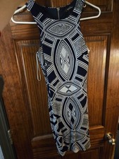 Speechless Navy Silver Zip Glitter Bodycon Stretch Party Cocktail Dress Womens 1