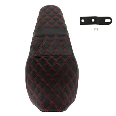 Carbon Fiber Gripper Step 2 Up Seat For Touring Red Lattice Stitch 2008-2020