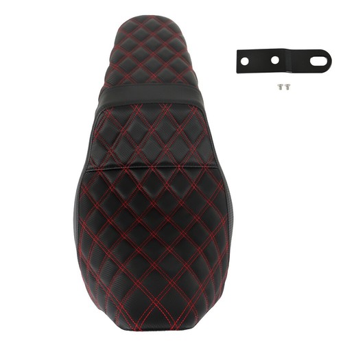 Carbon Fiber Gripper Step 2 Up Seat For Touring Red Lattice Stitch 2008-2020
