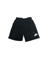 Nike Kids Black Fleece Sweat Shorts Logo Athletic Size S 4-5 Years