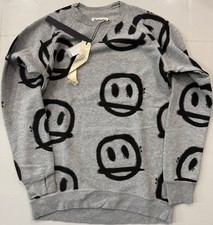 Nununu Sprayed Smiles Sweatshirt Grey kids Size 12-14Y Brand New