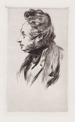 Alfred de Vigny poet poete author Romanticism Portrait Radierung eau-forte 1900