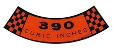 390 Cid Air Cleaner Decal For 1961-1971 Ford Thunderbird