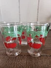Vintage Anchor Hocking Set of 5 Tomato Juice Glasses Swanky Swig Style 3.5" MCM