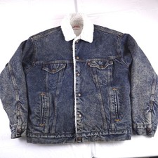 Vintage 80s Levis Sherpa Type 3 Denim Trucker Jacket Made In USA Men's Size M