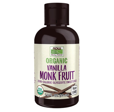 Now Foods - Organic Vanilla Monk Fruit, Zero-Calorie Liquid Sweetener, 1.8 fl oz