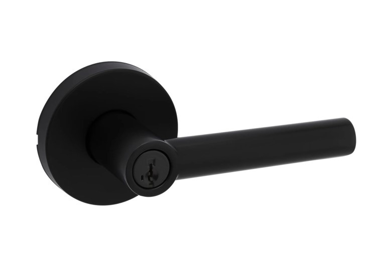 КОМПЛЕКТ РЫЧАГОВ ДЛЯ ВХОДНОЙ ДВЕРИ KWIKSET MILAN С ОДНОЦИЛИНДРОВЫМ КЛЮЧОМ SMARTKEY - ЧЕРНЫЙ МАТОВЫЙ