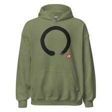 Enso Zen Circle Hoodie, Japanese Calligraphy Hoodie, Japanese hoodie