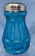 LE Smith MOON & STARS Sugar cheese shaker muffineer Blue no rust!