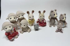Calico Critters Sylvanian Families Sheep Milk Rabbit Marron Dog Mix Lot 10