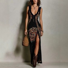 Sleeveless Print Dress for Women Casual Summer Boho