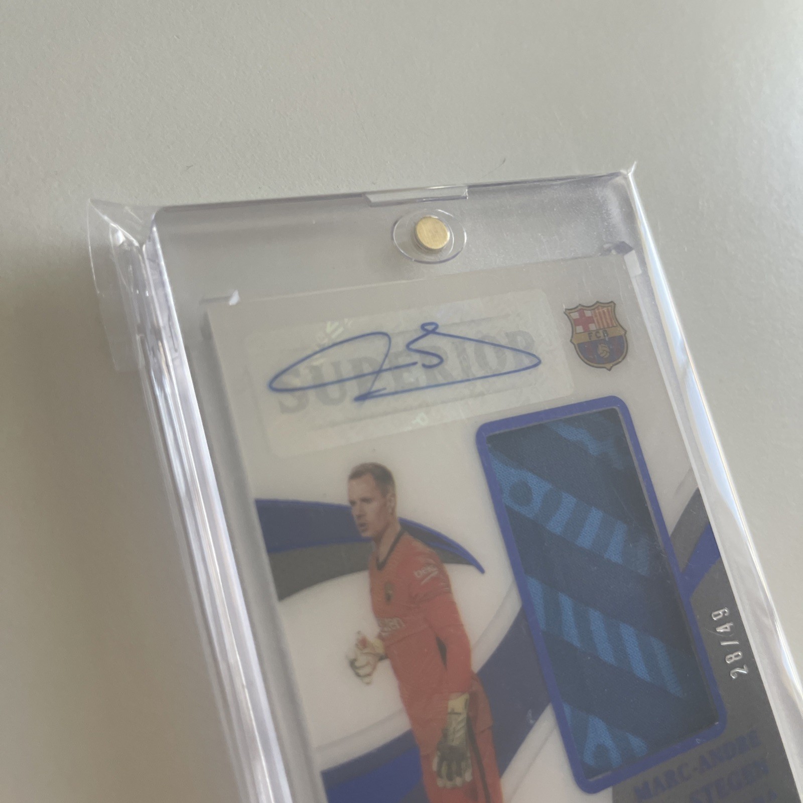 2021 Immaculate Marc-Andre ter Stegen Superior Matchworn Patch Auto #/49 view 4