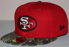 SAN FRANCISCO 49ers 2-TONE NEW ERA 59FIFTY Fitted Hat REAL TREE CAMO 7 7/8 *D1