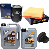 MotoröL Filter Set 5W-30 6 Liter + ÖLablassschraube FüR Opel Omega A 2.3 D V87