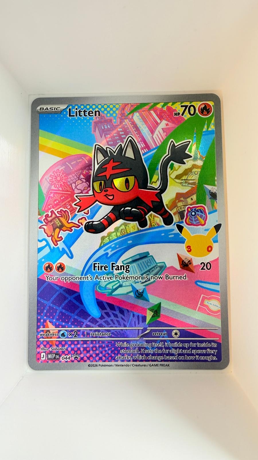 Pokemon Litten ME: Mega Evolution Promo 044 Holo Promo