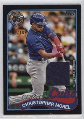 2024 Series 1 1989 Topps Baseball Relics Black 149/199 Christopher Morel 1cc7