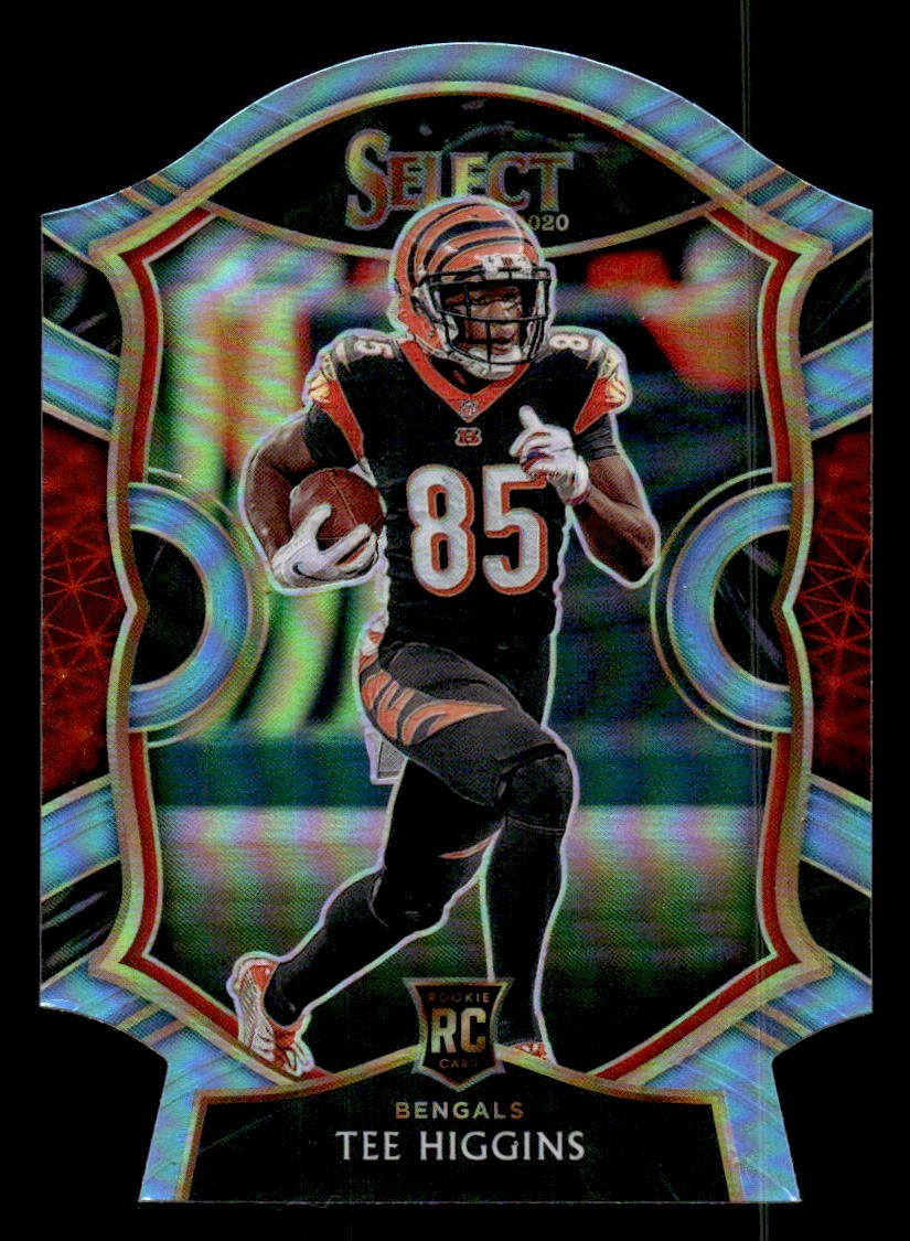 Tee Higgins 2020 Panini Select #60 Light Blue Prizm Die Cut
