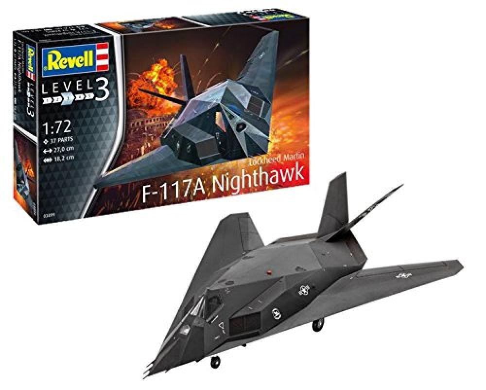 Revell 03899 F-117A Nighthawk 1:72 Kit di Montaggio Aereo Stealth