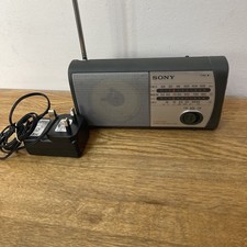 Sony ICF-403L FM MW LW 3 Band Radio Portable Hanging Clip plus Power Supply