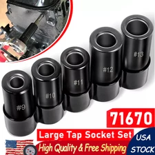 5pc 71670 Extra Large Tap Holding Socket Set with holder 5/8"11/16",3/4",7/8",1"