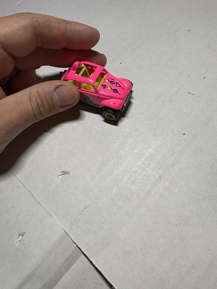 Hot Wheels 1983 Real Riders rosa intenso VW Volkswagen Baja Bug Beetle L2 Foto 3 de 4