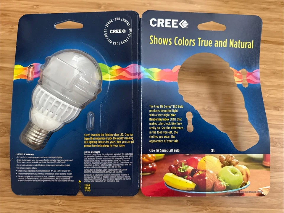 CREE Soft White LED 60W (13.5W) Dimmable Bulb 2700K/800 Lumens -USA Made -93 CRI - Image 3 of 3