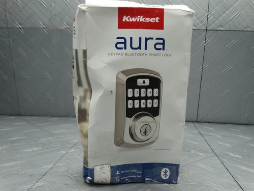 Kwikset Aura Satin Nickel Single Cylinder Electronic Keypad Smart Lock Deadbolt
