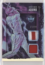 2020 Panini Diamond Kings DK Materials Holo Silver 72/99 Aristides Aquino 0a17